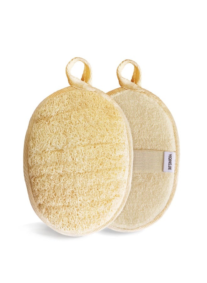 Natural Loofah Bath Sponge with Hand Strap – Exfoliating Body Scrubber for Shower, Deep Cleansing & Smooth Skin - Image 2